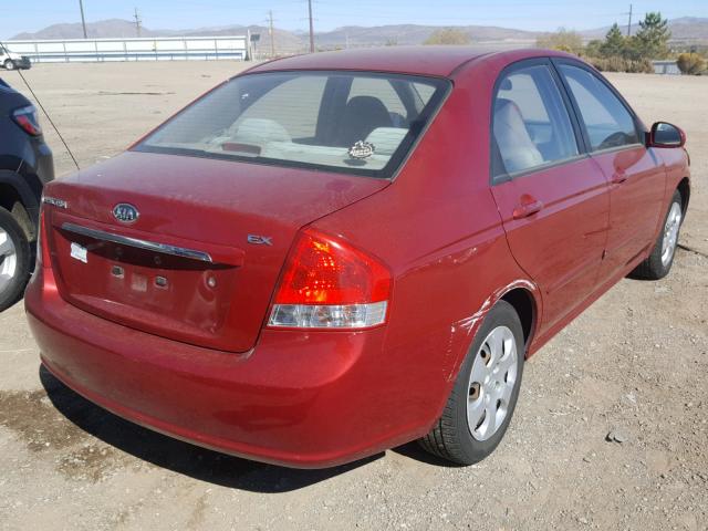 KNAFE222295668546 - 2009 KIA SPECTRA EX RED photo 4