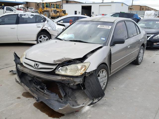 2HGES16504H598084 - 2004 HONDA CIVIC LX GOLD photo 2