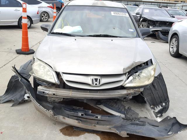 2HGES16504H598084 - 2004 HONDA CIVIC LX GOLD photo 9