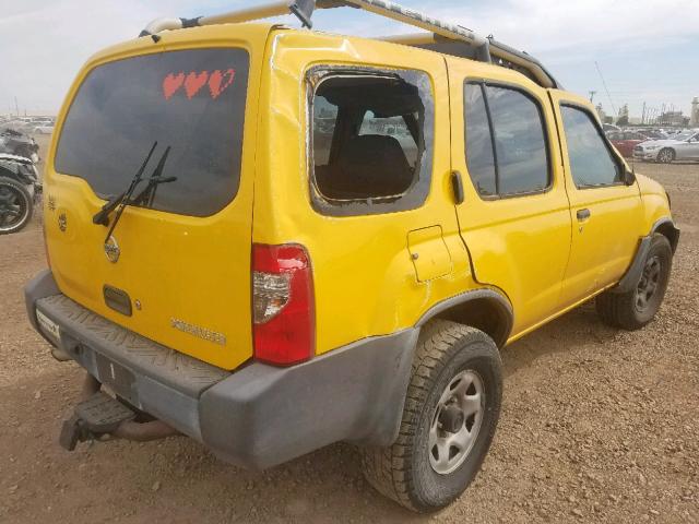 5N1ED28T34C609734 - 2004 NISSAN XTERRA XE YELLOW photo 4