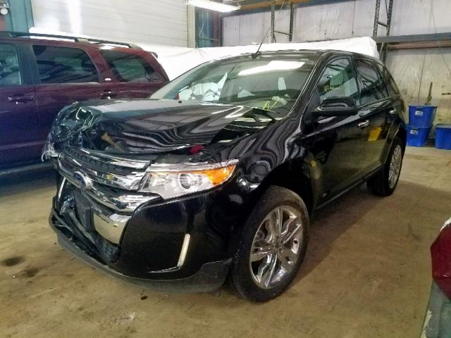 2FMDK3JC1BBB54185 - 2011 FORD EDGE SEL BLACK photo 2