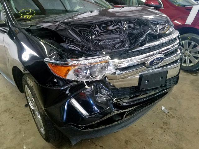 2FMDK3JC1BBB54185 - 2011 FORD EDGE SEL BLACK photo 9