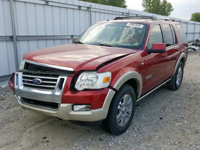 1FMEU74897UB87689 - 2007 FORD EXPLORER E RED photo 2