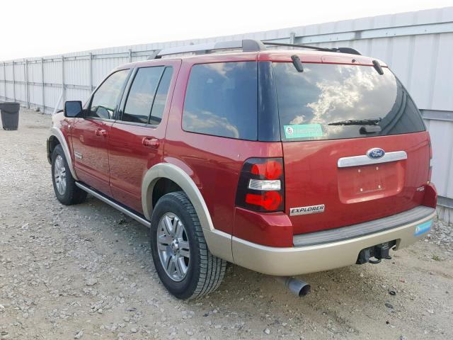 1FMEU74897UB87689 - 2007 FORD EXPLORER E RED photo 3