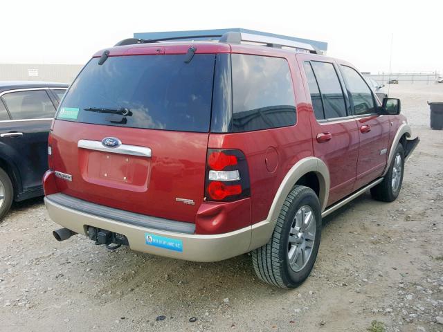 1FMEU74897UB87689 - 2007 FORD EXPLORER E RED photo 4