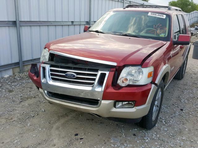 1FMEU74897UB87689 - 2007 FORD EXPLORER E RED photo 9