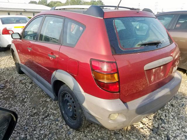 5Y2SL62814Z434967 - 2004 PONTIAC VIBE RED photo 3