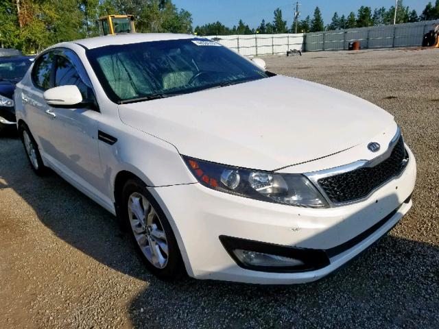 KNAGN4A72B5059766 - 2011 KIA OPTIMA EX WHITE photo 1