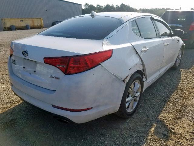 KNAGN4A72B5059766 - 2011 KIA OPTIMA EX WHITE photo 4