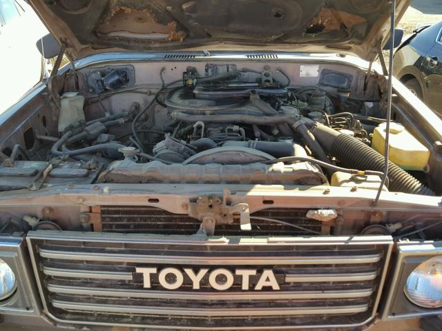 JT3FJ60G4H1139937 - 1987 TOYOTA LAND CRUIS BROWN photo 7