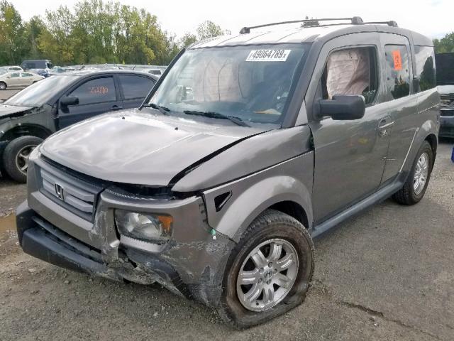 5J6YH18727L009742 - 2007 HONDA ELEMENT EX GRAY photo 2