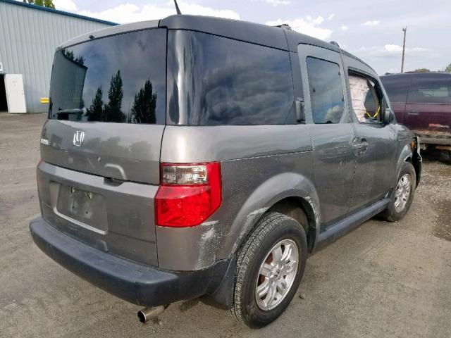 5J6YH18727L009742 - 2007 HONDA ELEMENT EX GRAY photo 4