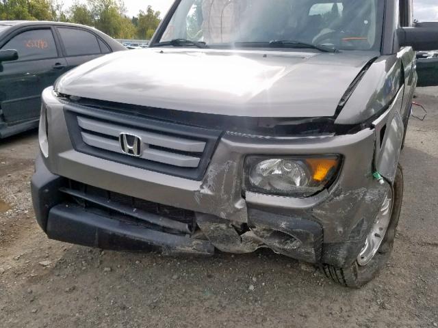 5J6YH18727L009742 - 2007 HONDA ELEMENT EX GRAY photo 9