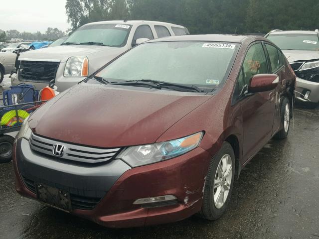 JHMZE2H70BS011222 - 2011 HONDA INSIGHT EX MAROON photo 2