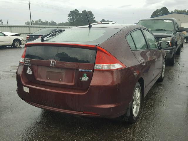 JHMZE2H70BS011222 - 2011 HONDA INSIGHT EX MAROON photo 4