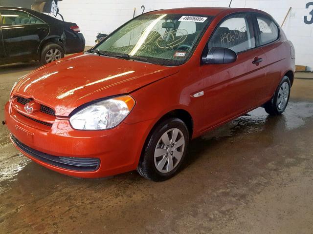 KMHCM36C48U076650 - 2008 HYUNDAI ACCENT GS RED photo 2