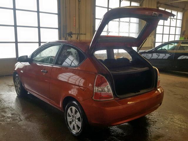 KMHCM36C48U076650 - 2008 HYUNDAI ACCENT GS RED photo 3