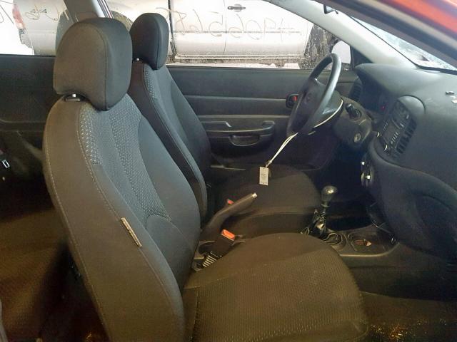 KMHCM36C48U076650 - 2008 HYUNDAI ACCENT GS RED photo 5