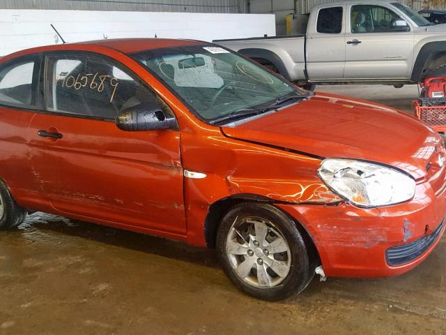 KMHCM36C48U076650 - 2008 HYUNDAI ACCENT GS RED photo 9