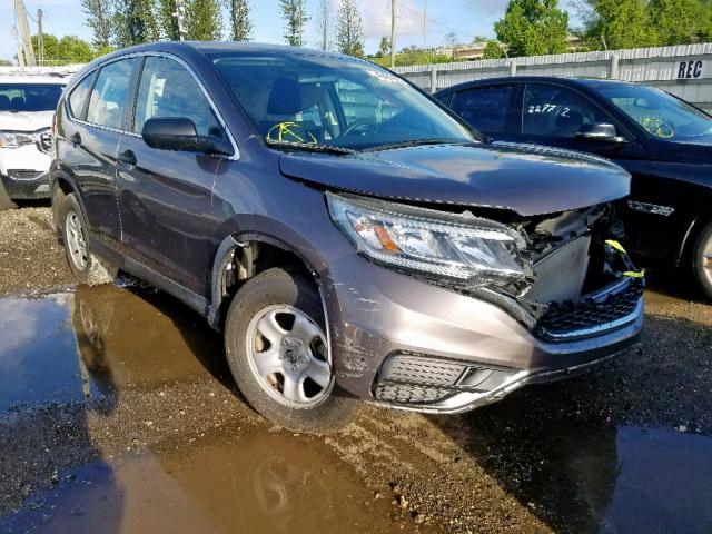 3CZRM3H34FG717365 - 2015 HONDA CR-V LX GRAY photo 1