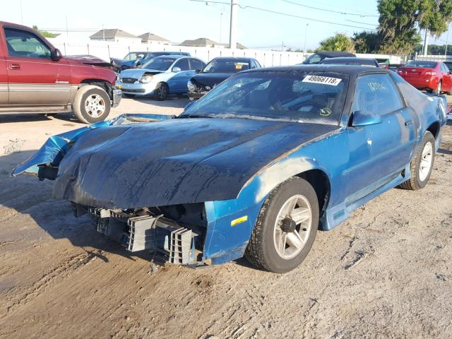 1G1FP23T8NL135569 - 1992 CHEVROLET CAMARO RS GREEN photo 2