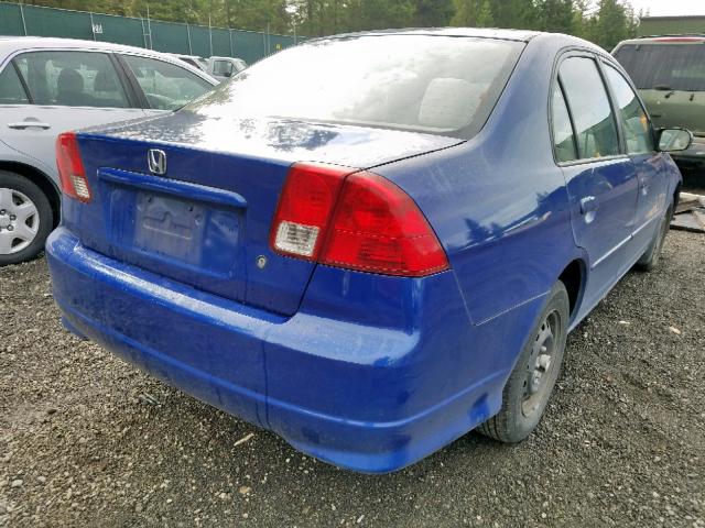 1HGES16364L005216 - 2004 HONDA CIVIC DX V BLUE photo 4