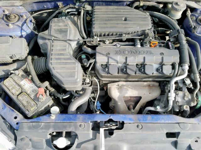 1HGES16364L005216 - 2004 HONDA CIVIC DX V BLUE photo 7