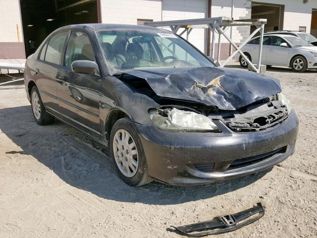 2HGES16535H515054 - 2005 HONDA CIVIC LX BLACK photo 1