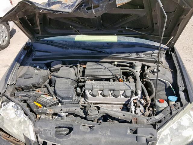 2HGES16535H515054 - 2005 HONDA CIVIC LX BLACK photo 7