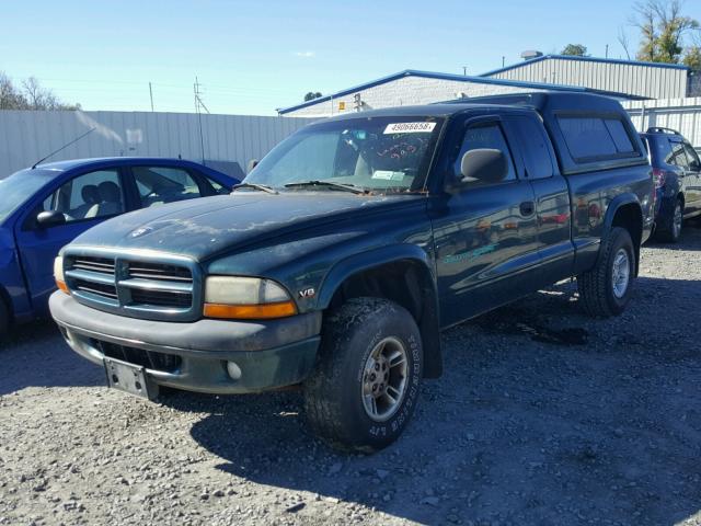 1B7GG23Y6VS198974 - 1997 DODGE DAKOTA GREEN photo 2