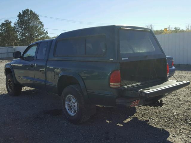 1B7GG23Y6VS198974 - 1997 DODGE DAKOTA GREEN photo 3