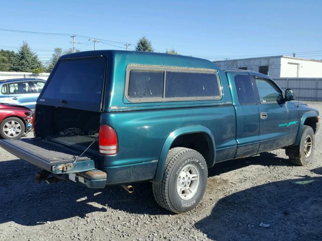 1B7GG23Y6VS198974 - 1997 DODGE DAKOTA GREEN photo 4