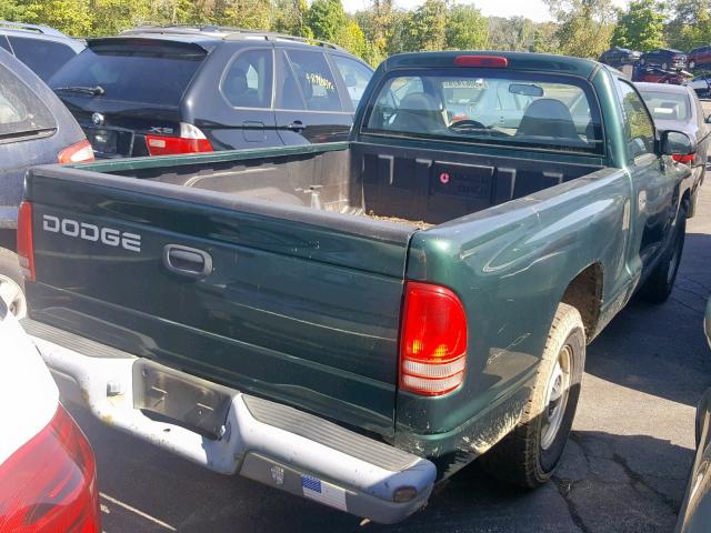 1B7FL26X41S315567 - 2001 DODGE DAKOTA GREEN photo 4