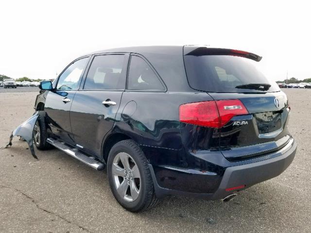 2HNYD28779H502978 - 2009 ACURA MDX SPORT BLACK photo 3