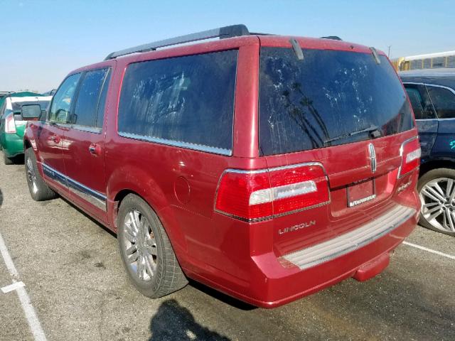 5LMFL28547LJ12475 - 2007 LINCOLN NAVIGATOR RED photo 3