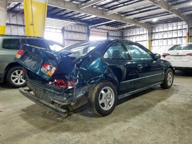 1HGEJ6220VL112258 - 1997 HONDA CIVIC DX GREEN photo 4