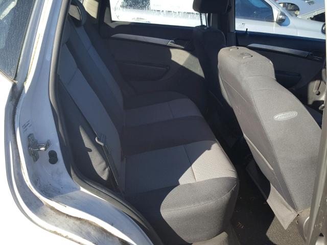 KL1TD6DE1AB049148 - 2010 CHEVROLET AVEO LS WHITE photo 6