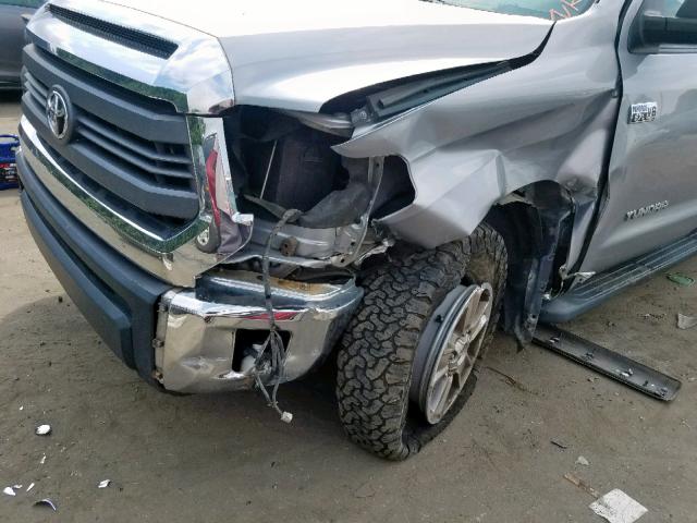 5TFDW5F13EX376154 - 2014 TOYOTA TUNDRA CRE SILVER photo 9