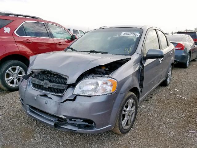 KL1TG56E29B307574 - 2009 CHEVROLET AVEO LT GRAY photo 2