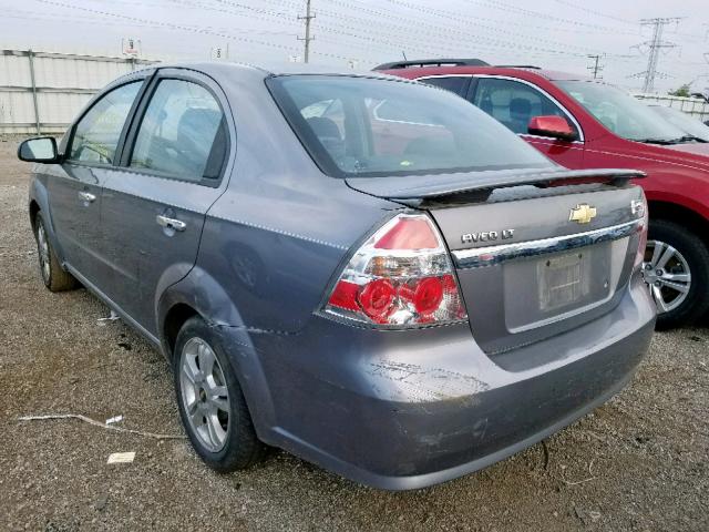 KL1TG56E29B307574 - 2009 CHEVROLET AVEO LT GRAY photo 3