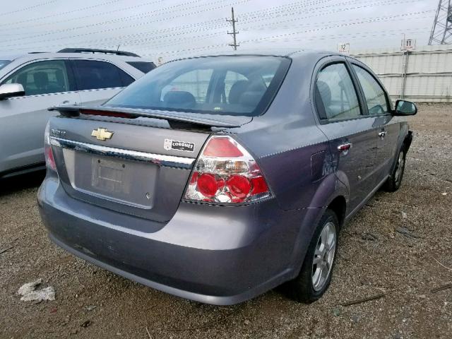 KL1TG56E29B307574 - 2009 CHEVROLET AVEO LT GRAY photo 4