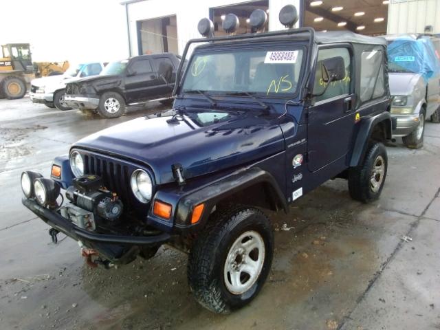 1J4FY29P6VP515351 - 1997 JEEP WRANGLER / BLUE photo 2