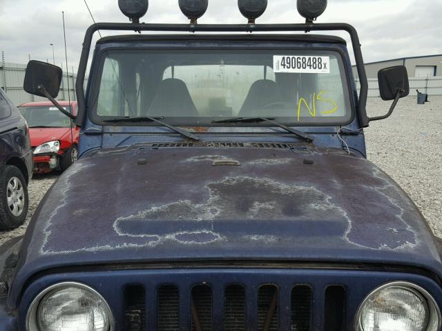 1J4FY29P6VP515351 - 1997 JEEP WRANGLER / BLUE photo 9