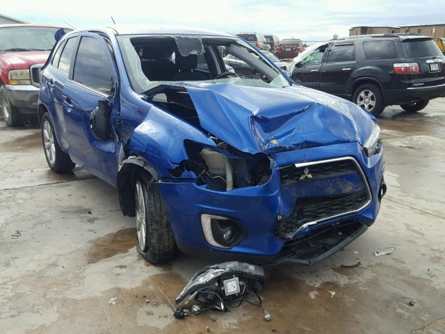 4A4AP4AU2FE014639 - 2015 MITSUBISHI OUTLANDER BLUE photo 1