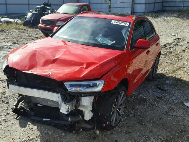 WA1JCCFS9JR014945 - 2018 AUDI Q3 PREMIUM RED photo 2