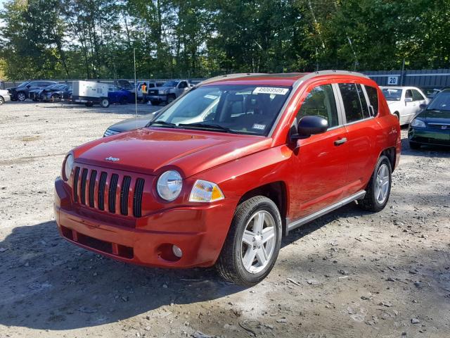 1J8FF47W57D177357 - 2007 JEEP COMPASS RED photo 2