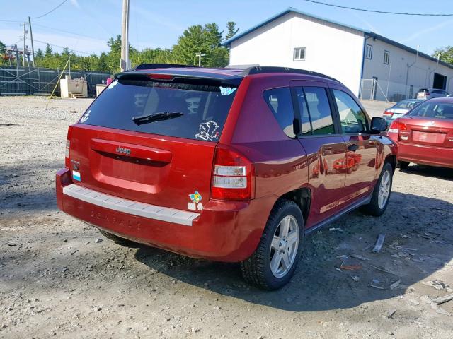 1J8FF47W57D177357 - 2007 JEEP COMPASS RED photo 4