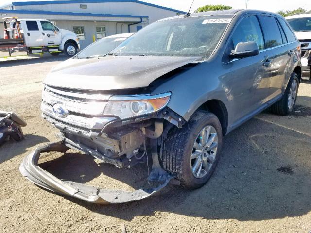 2FMDK3KC7DBA08195 - 2013 FORD EDGE LIMIT GRAY photo 2