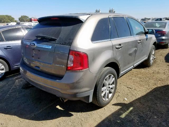 2FMDK3KC7DBA08195 - 2013 FORD EDGE LIMIT GRAY photo 4