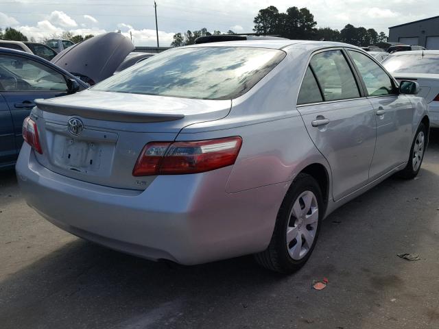 4T1BE46K27U575600 - 2007 TOYOTA CAMRY CE/L SILVER photo 4